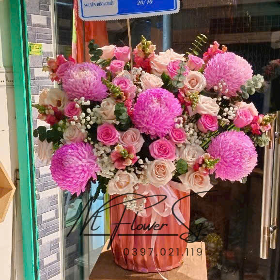 Lẵng hoa khai trương 04