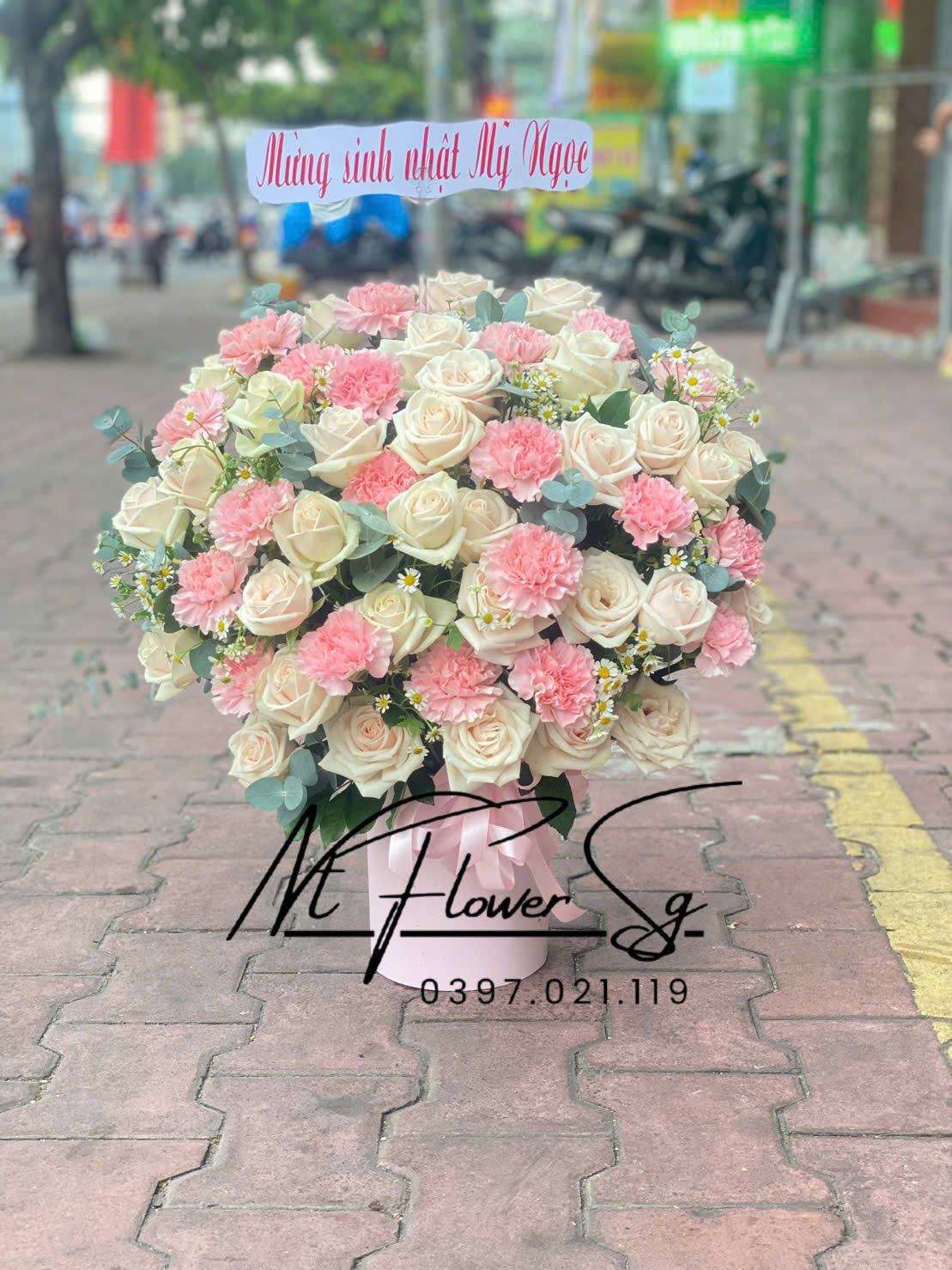 Lẵng hoa khai trương 016